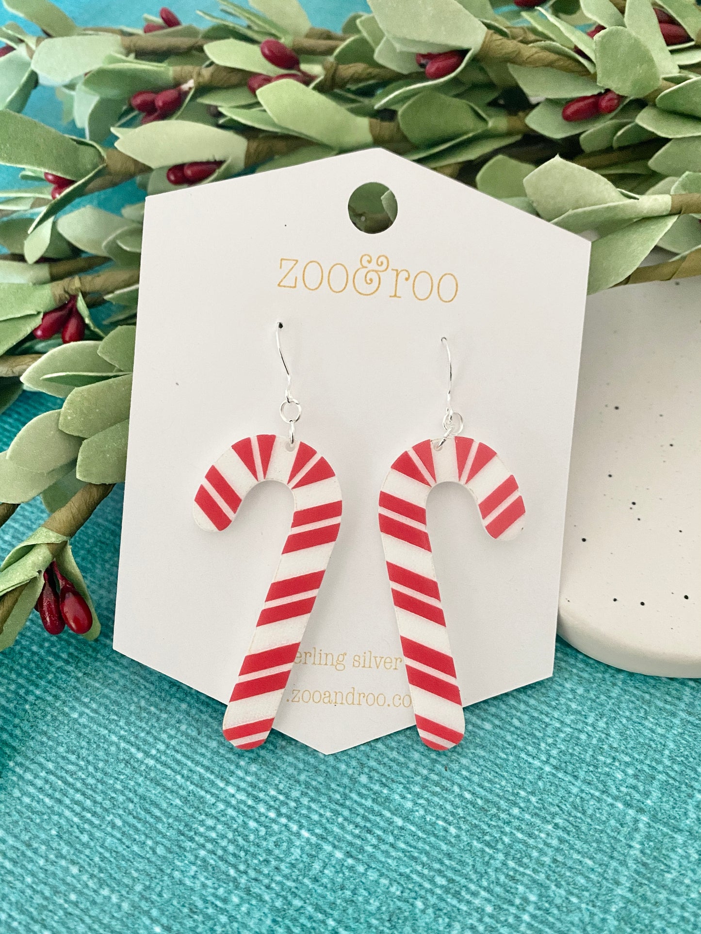 Candy cane earrings