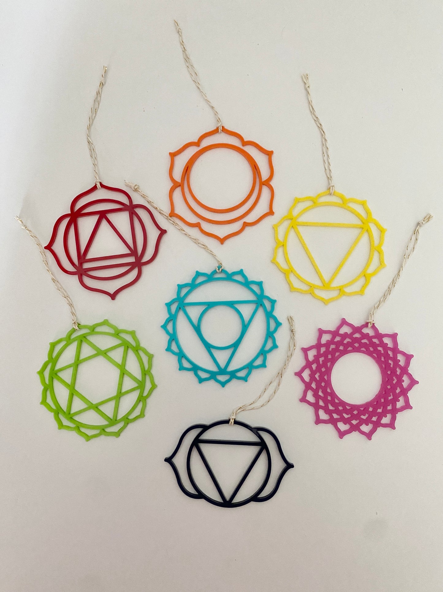 7 Chakras ornament set