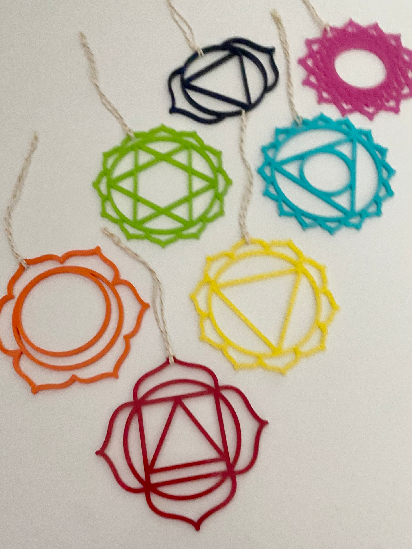 7 Chakras ornament set