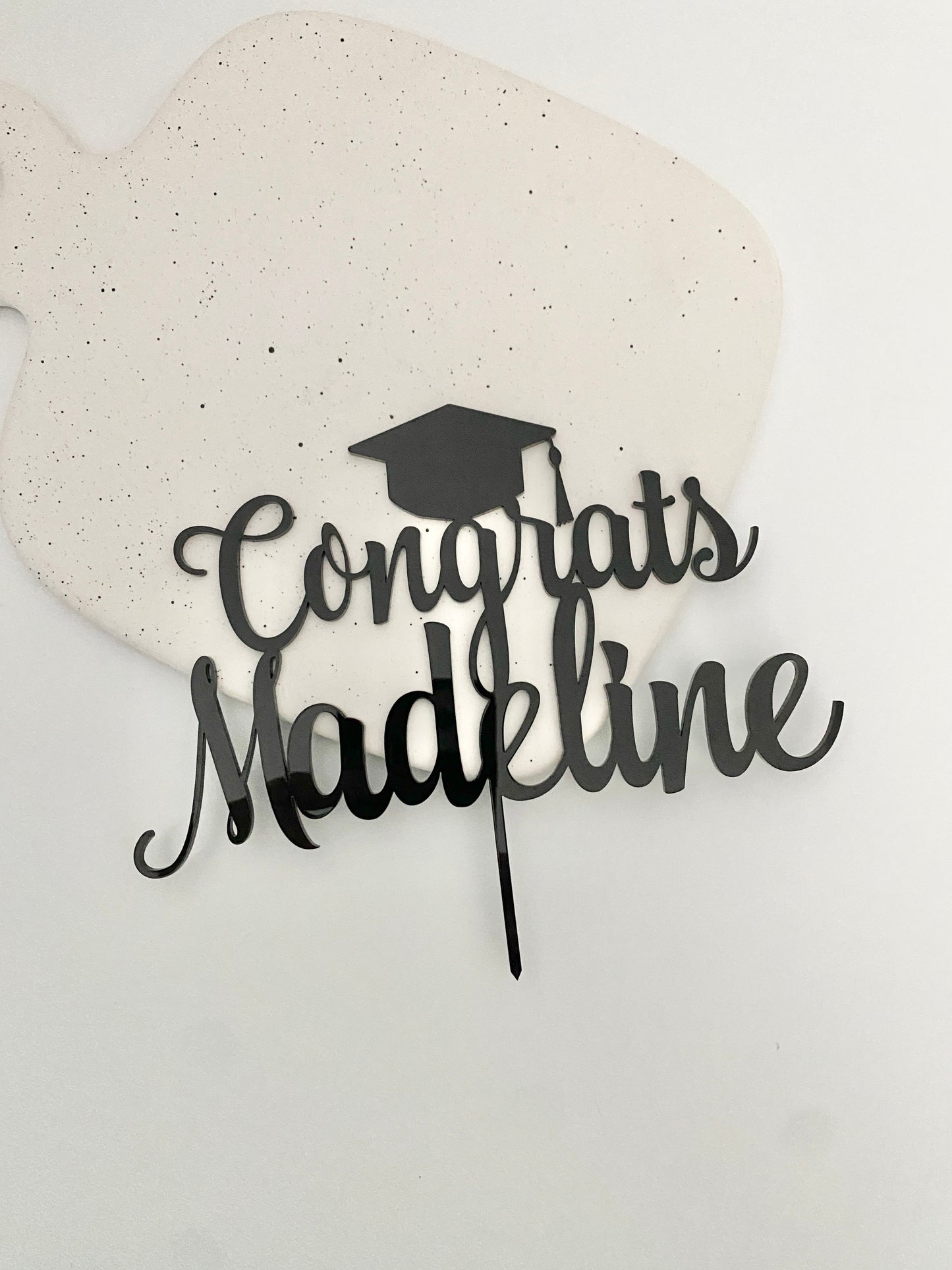 Personalized Congrats Grad Cake Topper