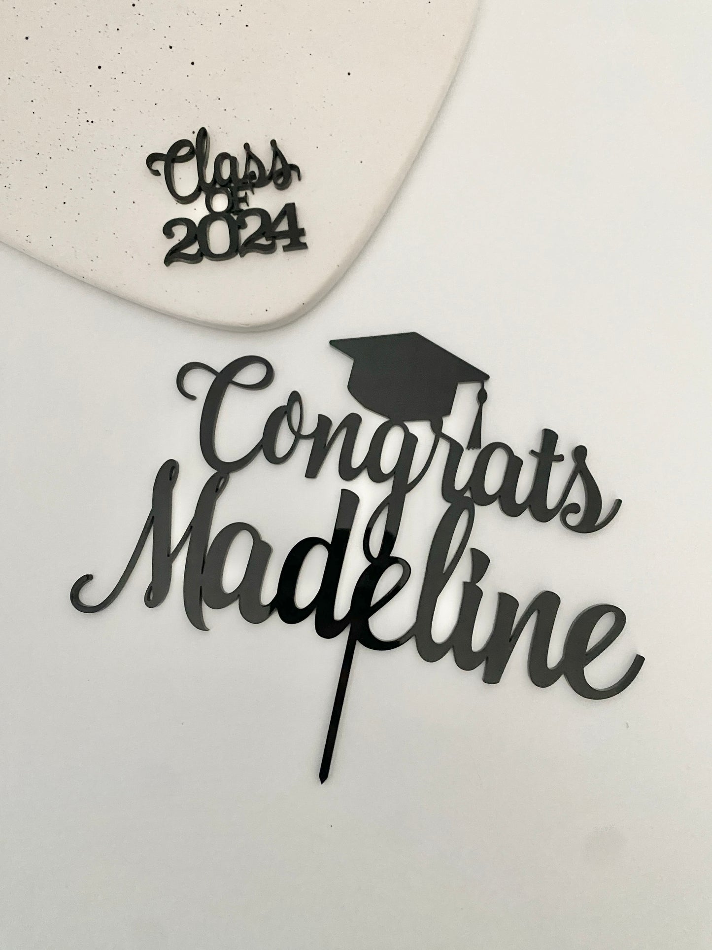 Personalized Congrats Grad Cake Topper