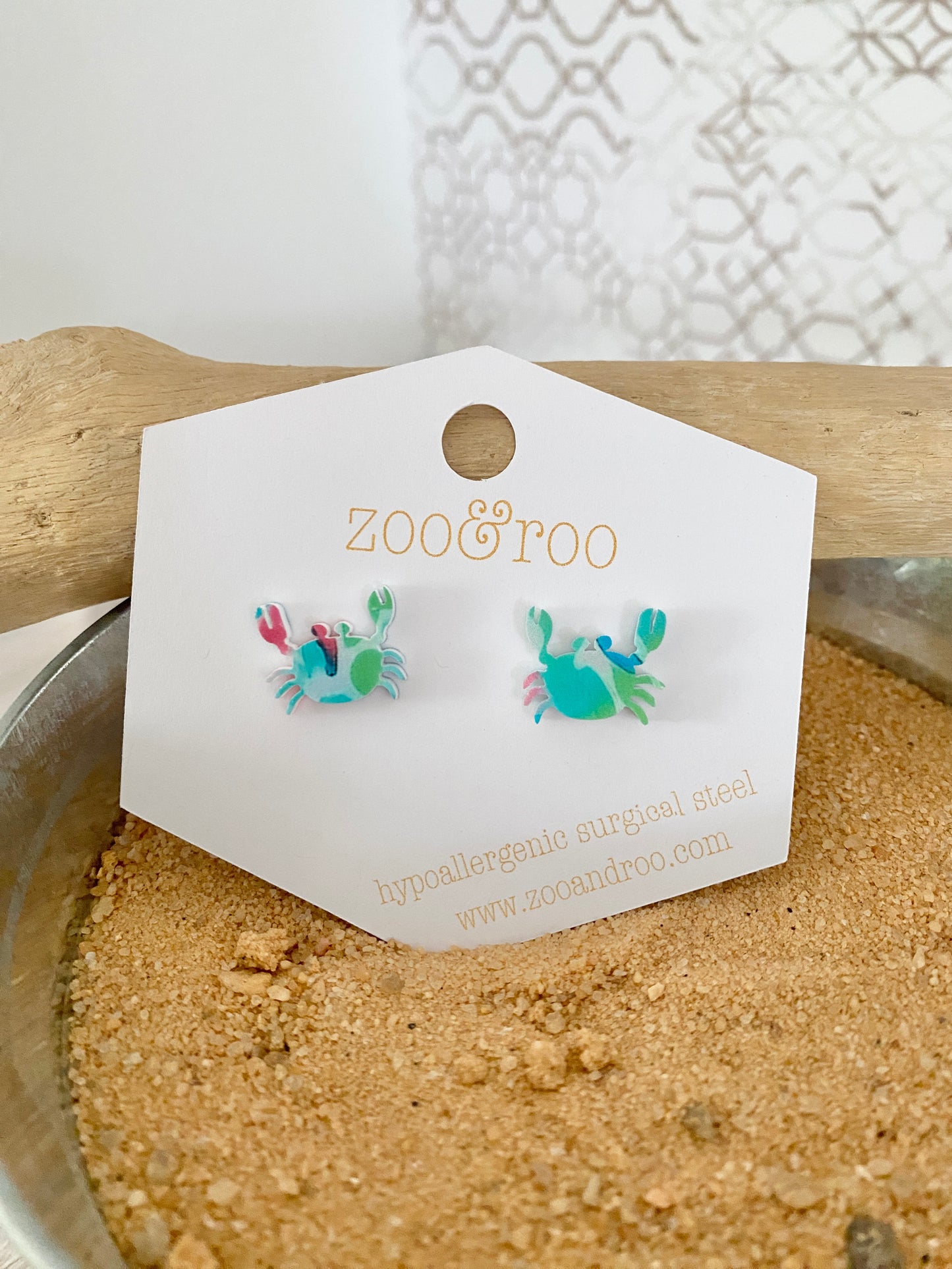 Coral Reef Crab Studs