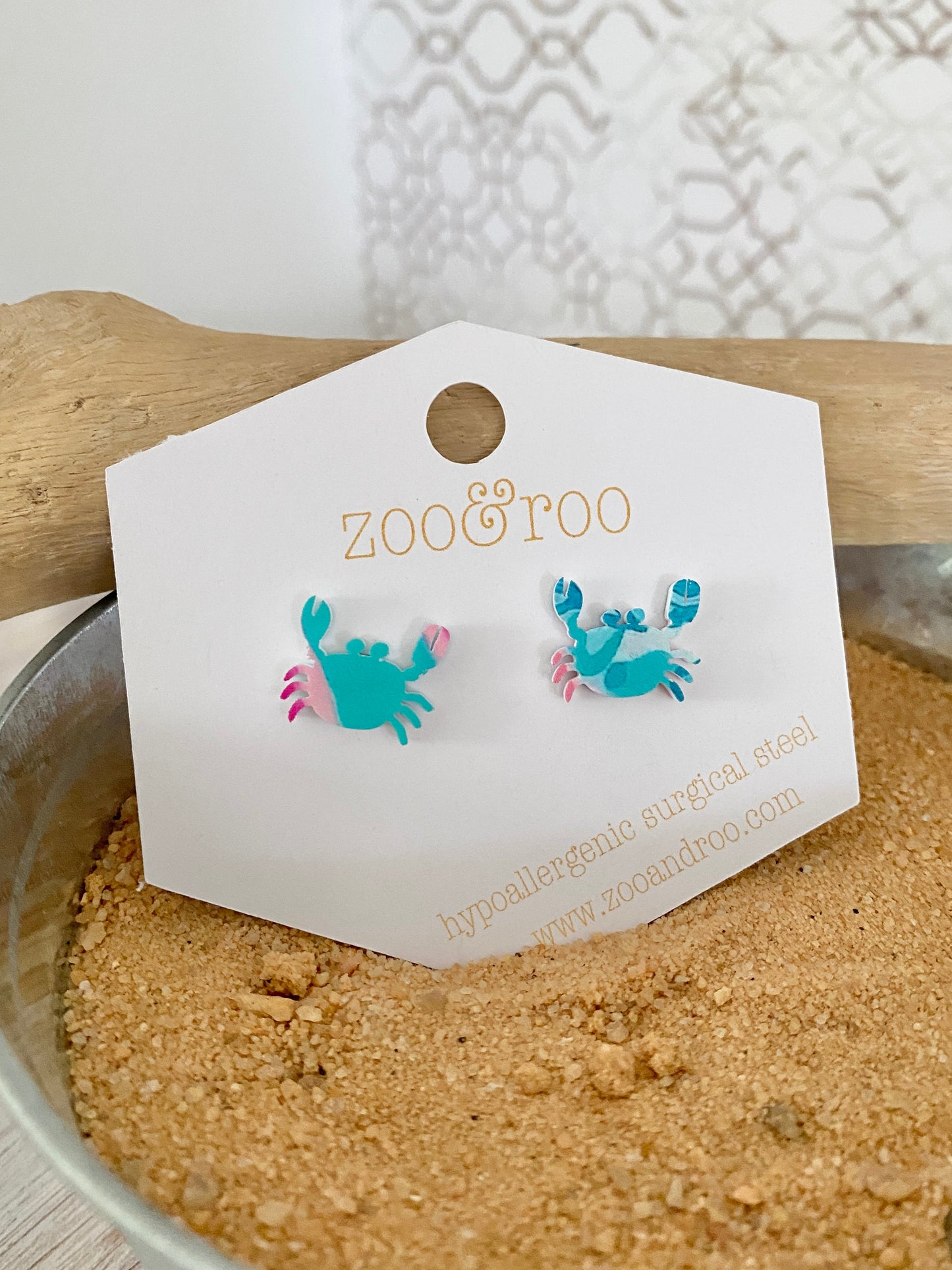 Coral Reef Crab Studs