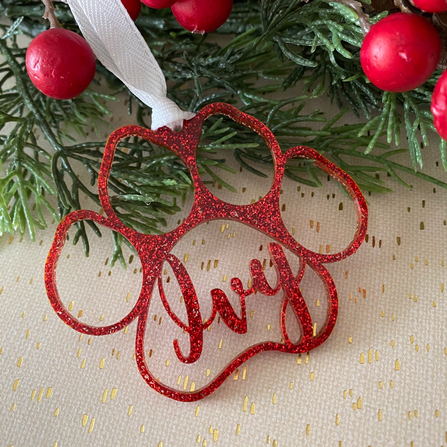 Pawprint ornament