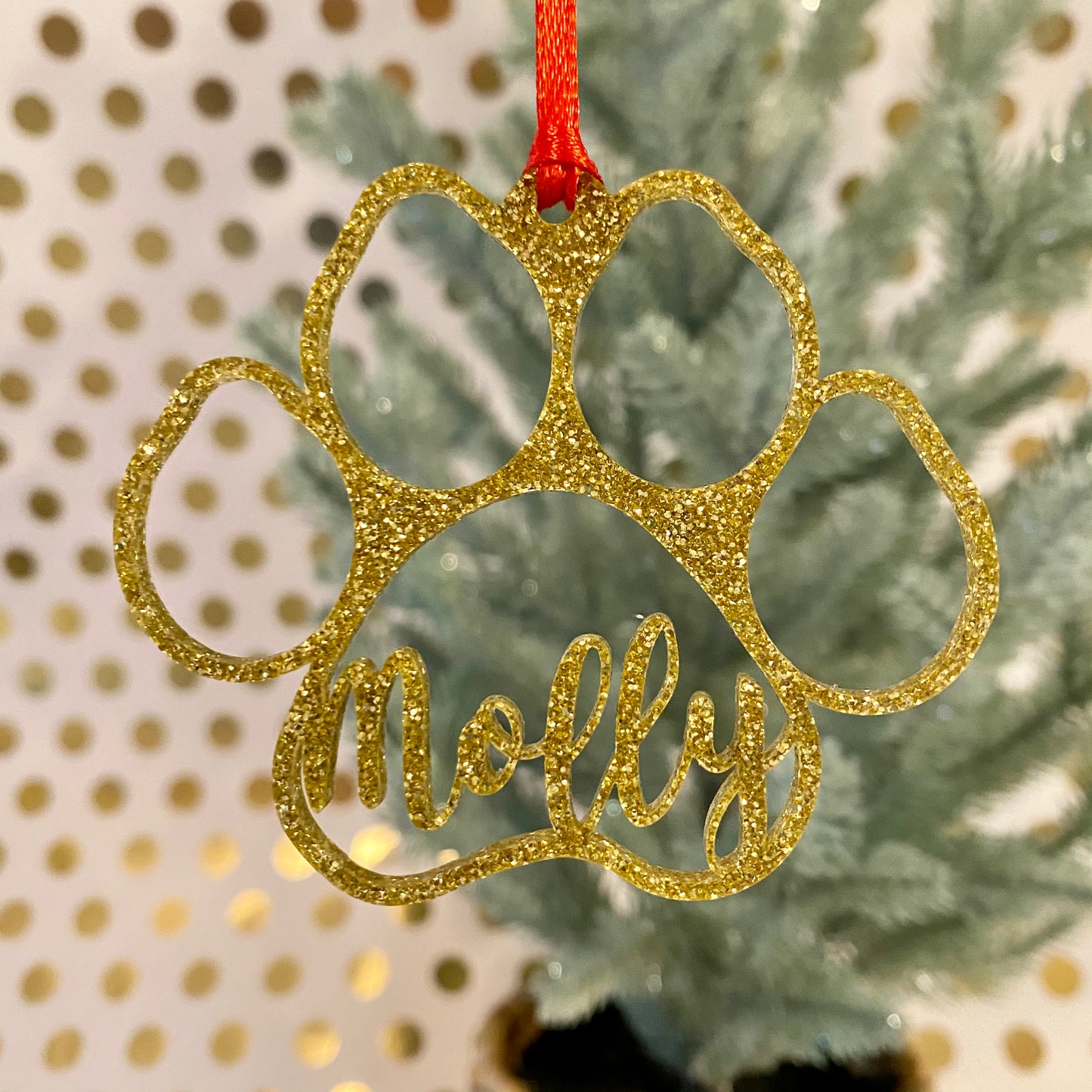Pawprint ornament