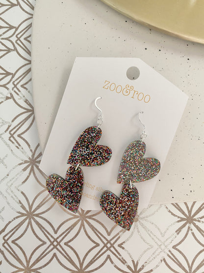 Double the Love Heart Earrings