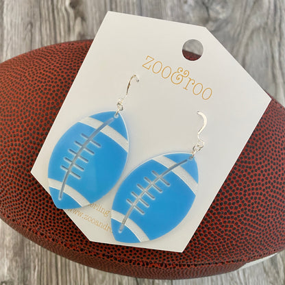 Customizable football earrings