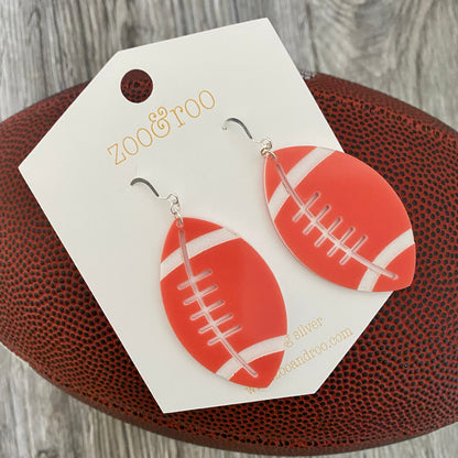 Customizable football earrings