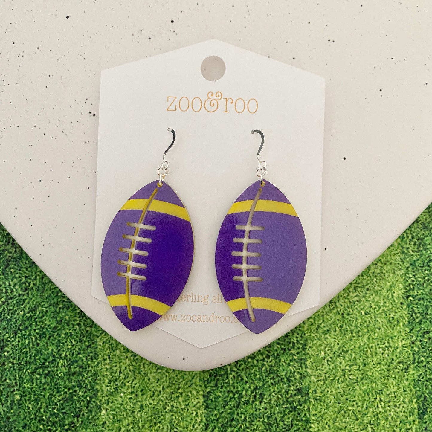 Customizable football earrings