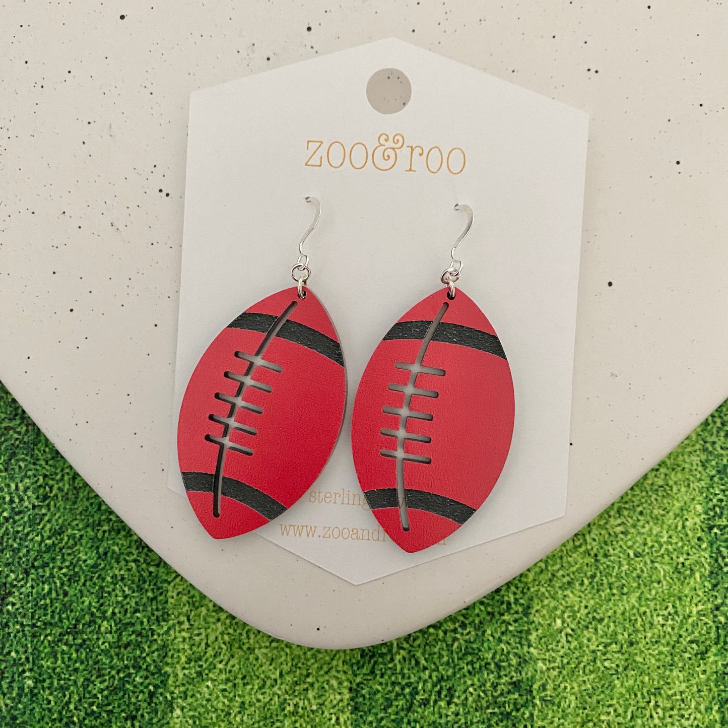 Customizable football earrings