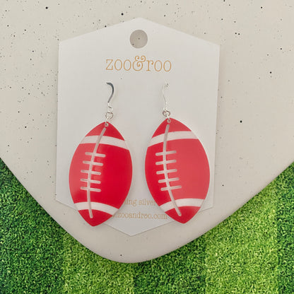 Customizable football earrings