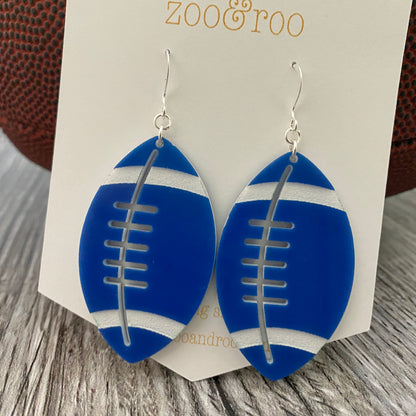 Customizable football earrings