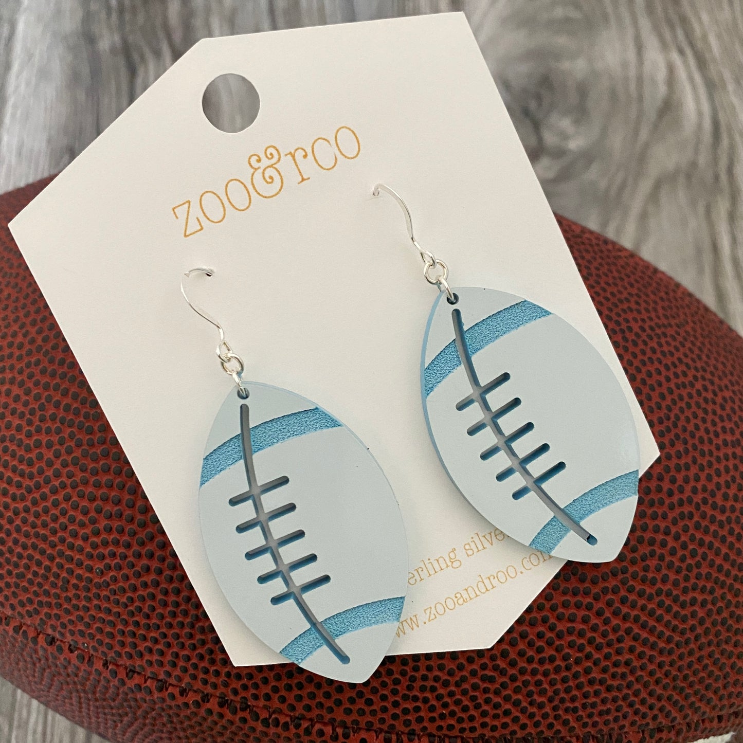 Customizable football earrings