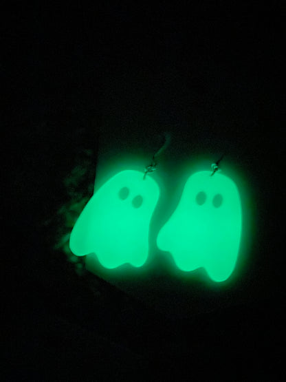 Glow in the dark ghost earrings