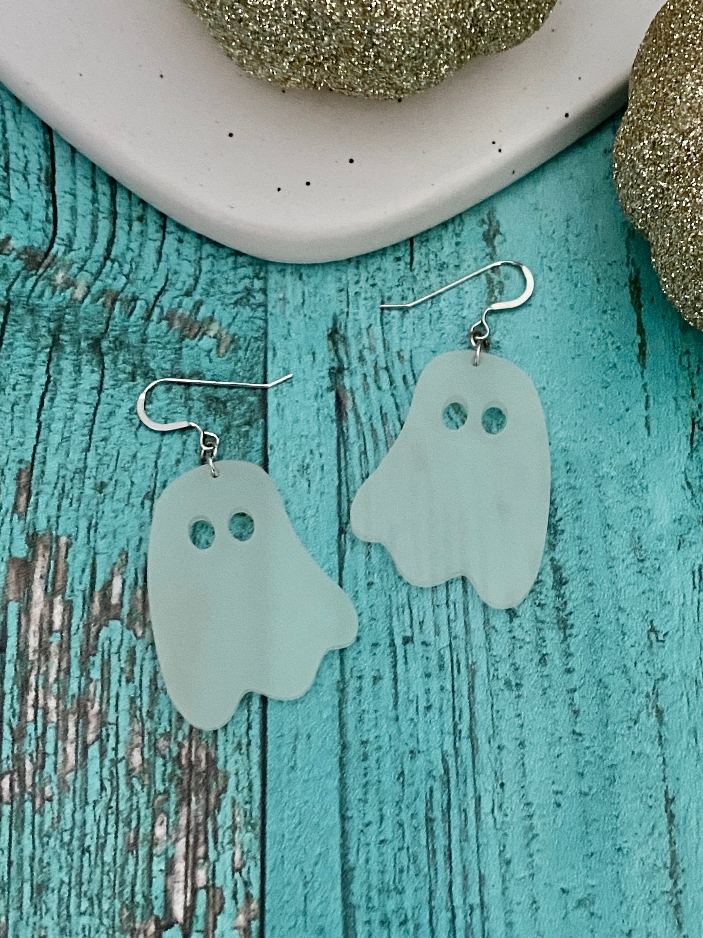 Glow in the dark ghost earrings