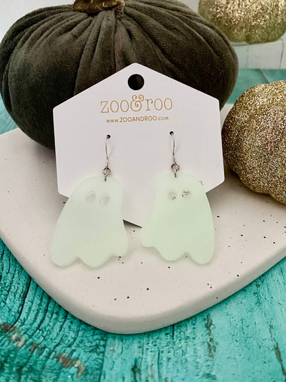 Glow in the dark ghost earrings