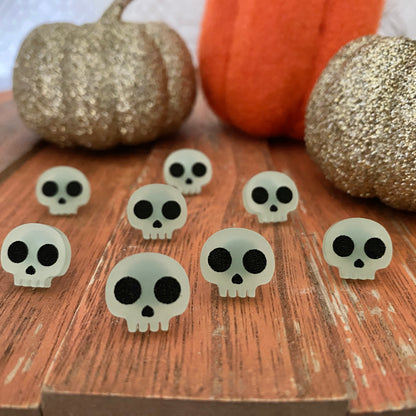 Glow in the dark skull studs