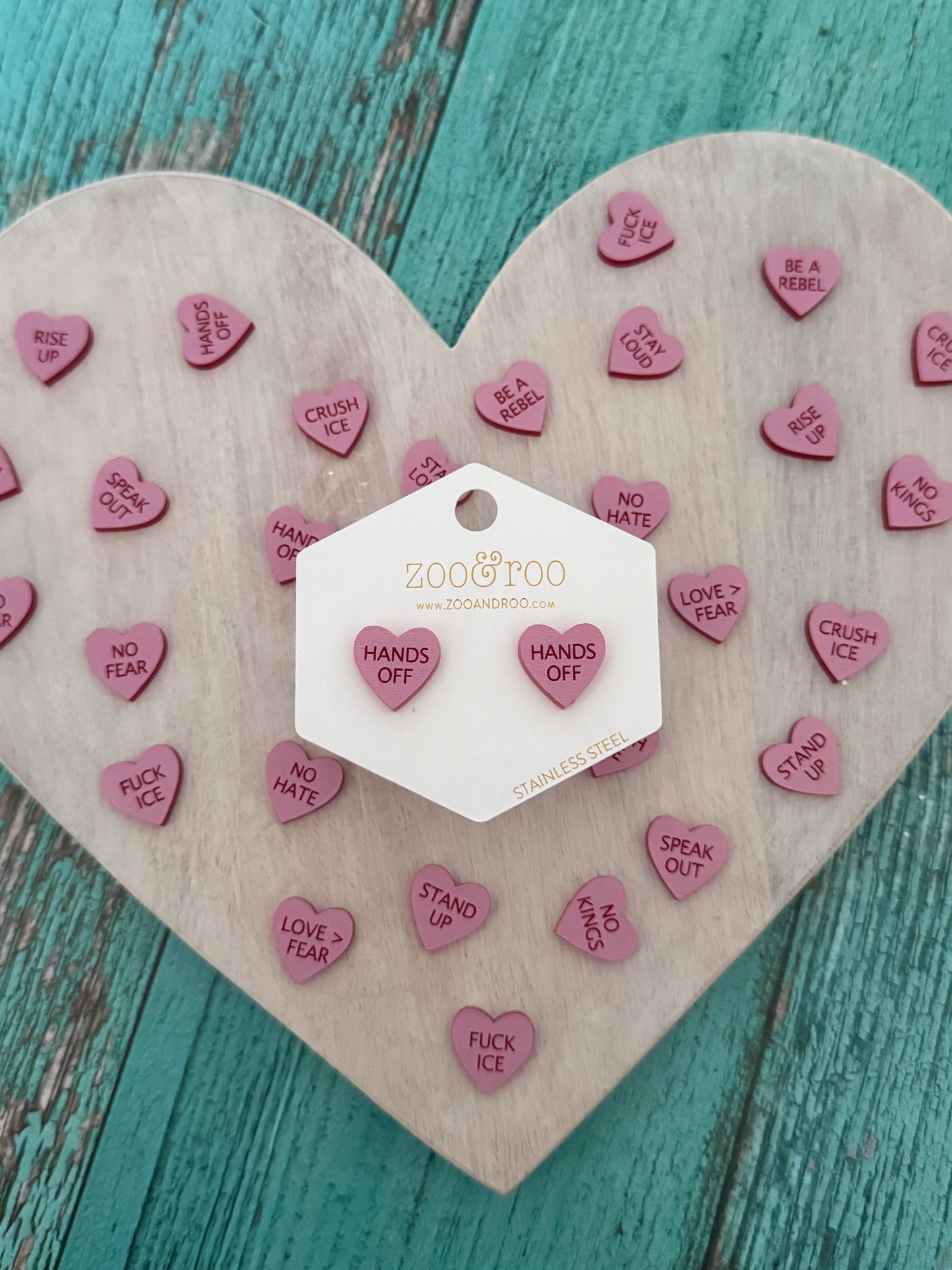 Protest Hearts | Conversation Heart Earrings