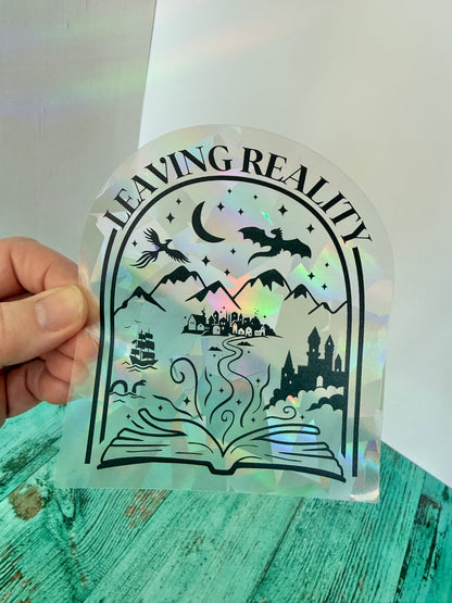 Leaving reality suncatcher decal