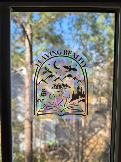 Leaving reality suncatcher decal