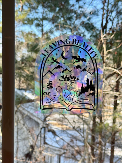 Leaving reality suncatcher decal
