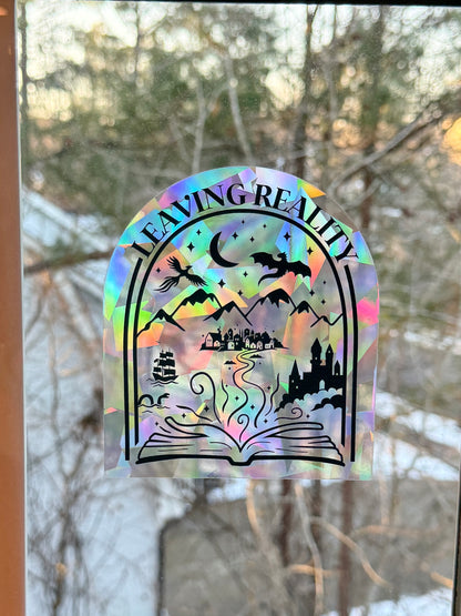 Leaving reality suncatcher decal
