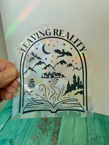 Leaving reality suncatcher decal