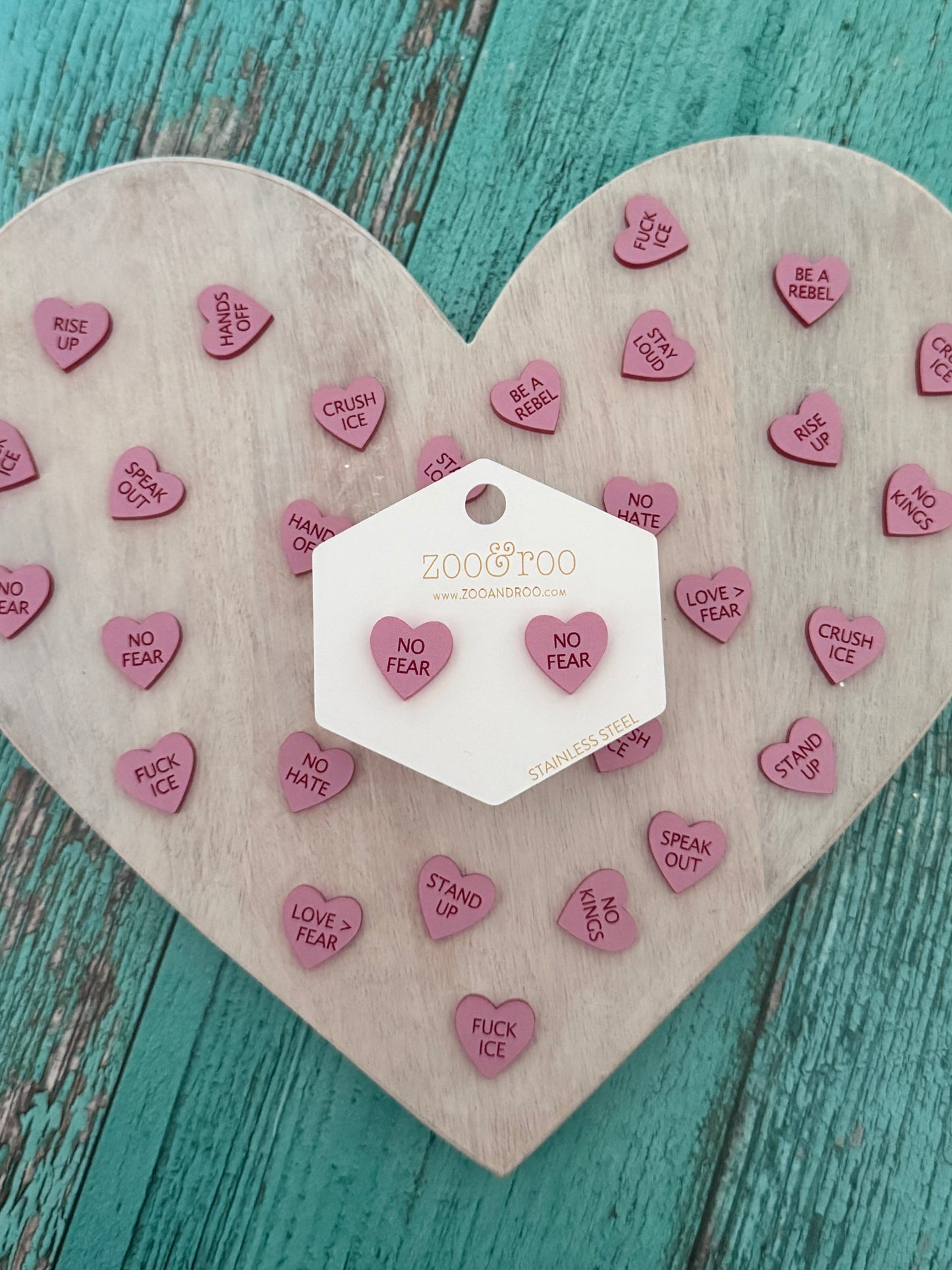 Protest Hearts | Conversation Heart Earrings