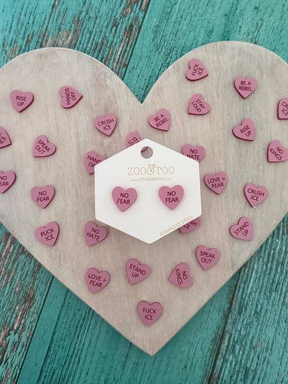 Protest Hearts | Conversation Heart Earrings