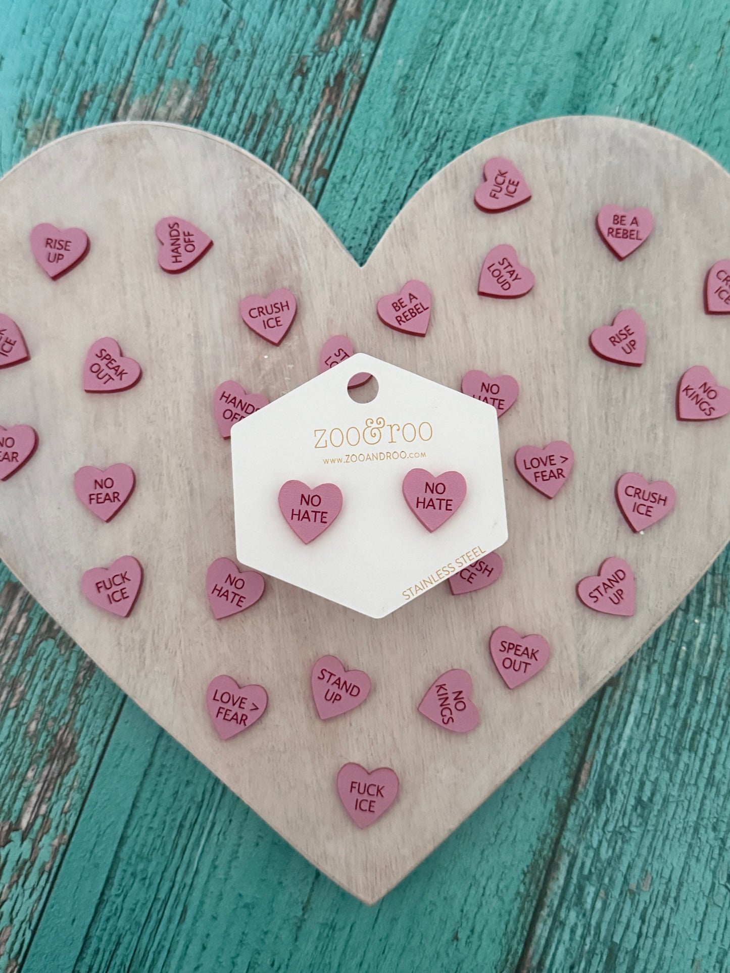 Protest Hearts | Conversation Heart Earrings