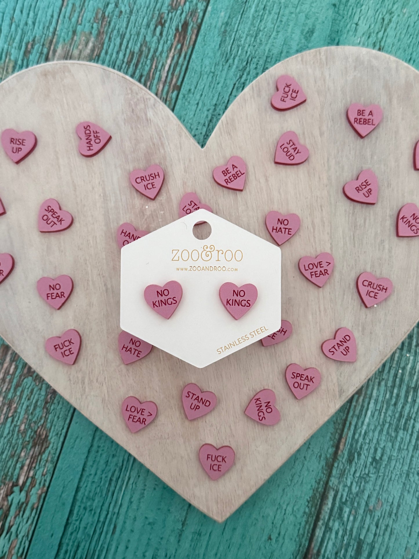 Protest Hearts | Conversation Heart Earrings