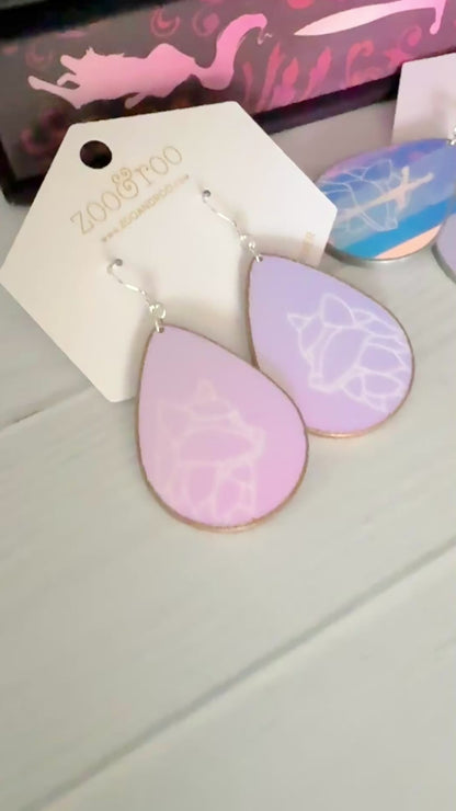 The Tears - Dire Bound Opal Iridescent Wolf Earrings