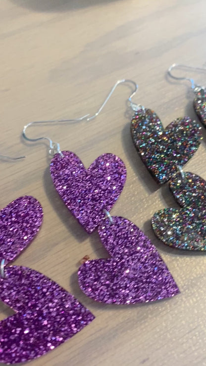 Double the Love Heart Earrings