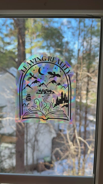 Leaving reality suncatcher decal