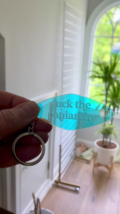 F*ck the Patriarchy Iridescent Acrylic Keychain