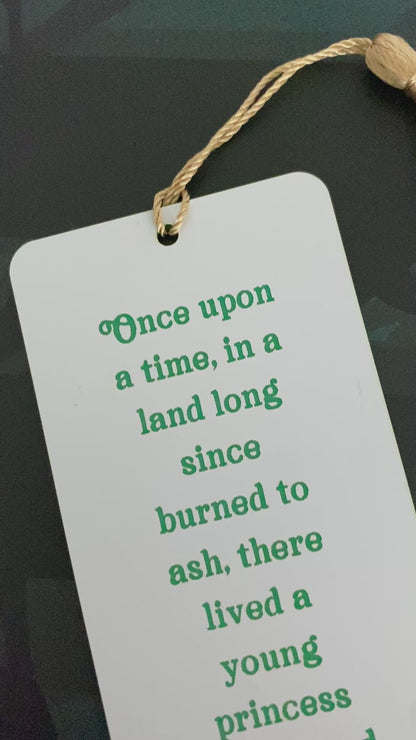 Once upon a time acrylic bookmark