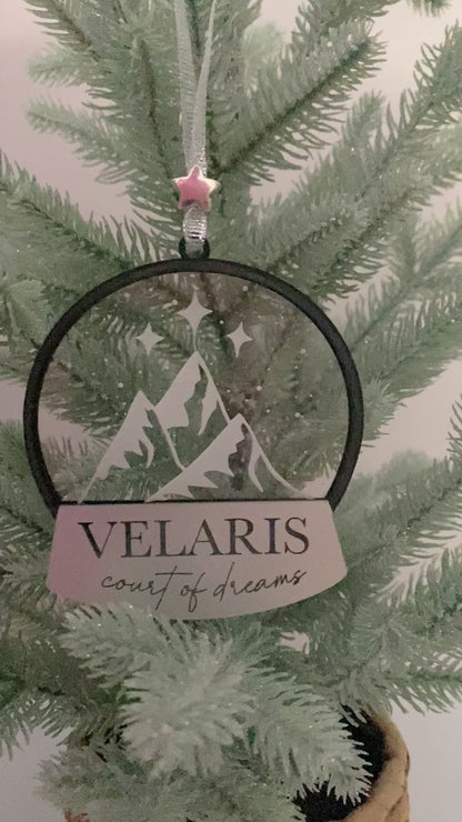 Velaris snowglobe acrylic ornament