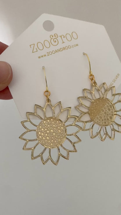 Sunflower earrings