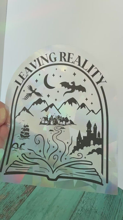 Leaving reality suncatcher decal