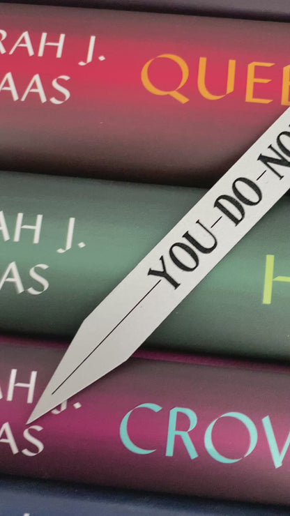 Do not yield sword bookmark