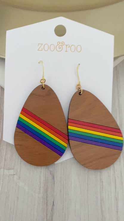 Rainbow Teardrop earrings