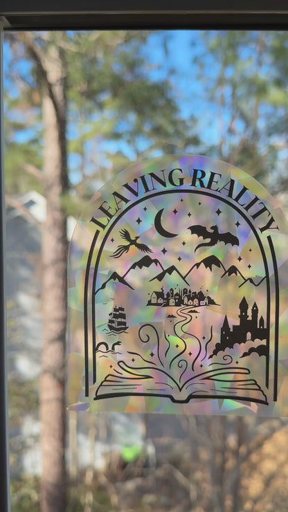 Leaving reality suncatcher decal