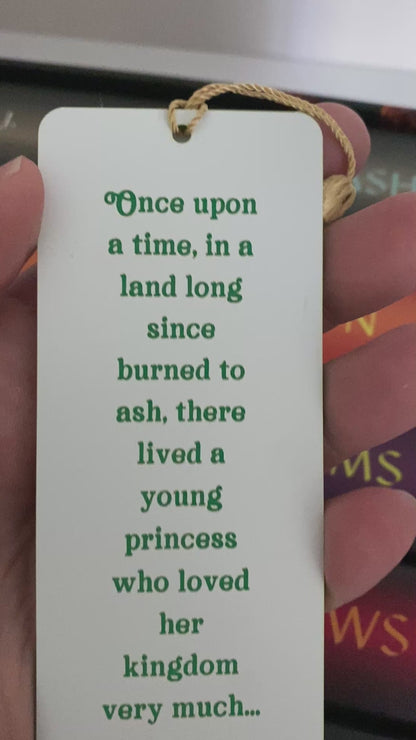 Once upon a time acrylic bookmark