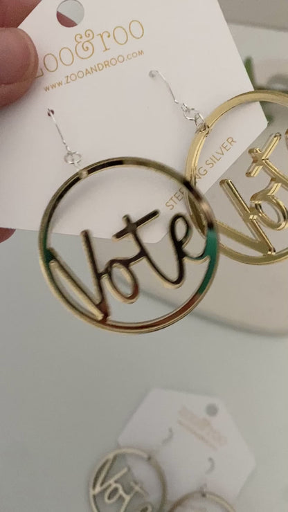 VOTE Acrylic Earrings