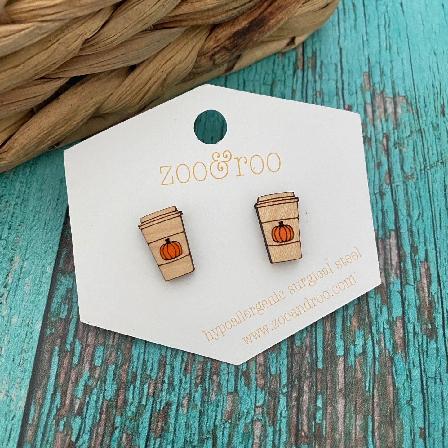 Pumpkin Spice Latte studs