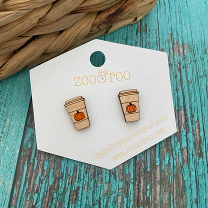 Pumpkin Spice Latte studs