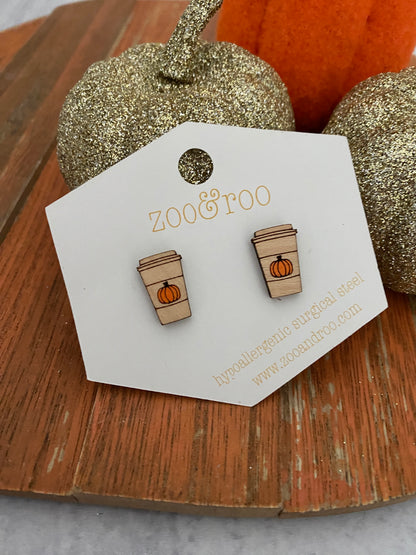 Pumpkin Spice Latte studs