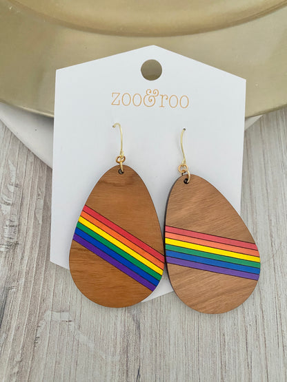 Rainbow Teardrop earrings