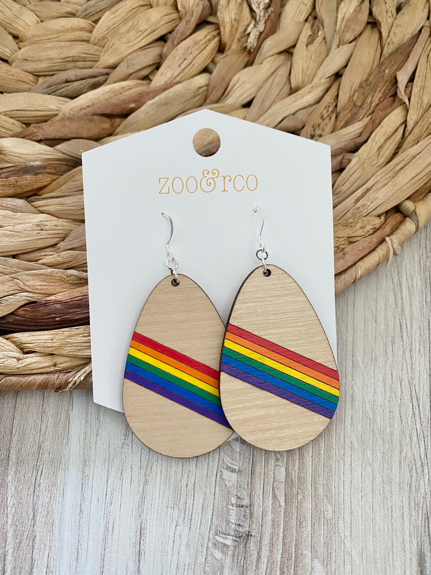 Rainbow Teardrop earrings