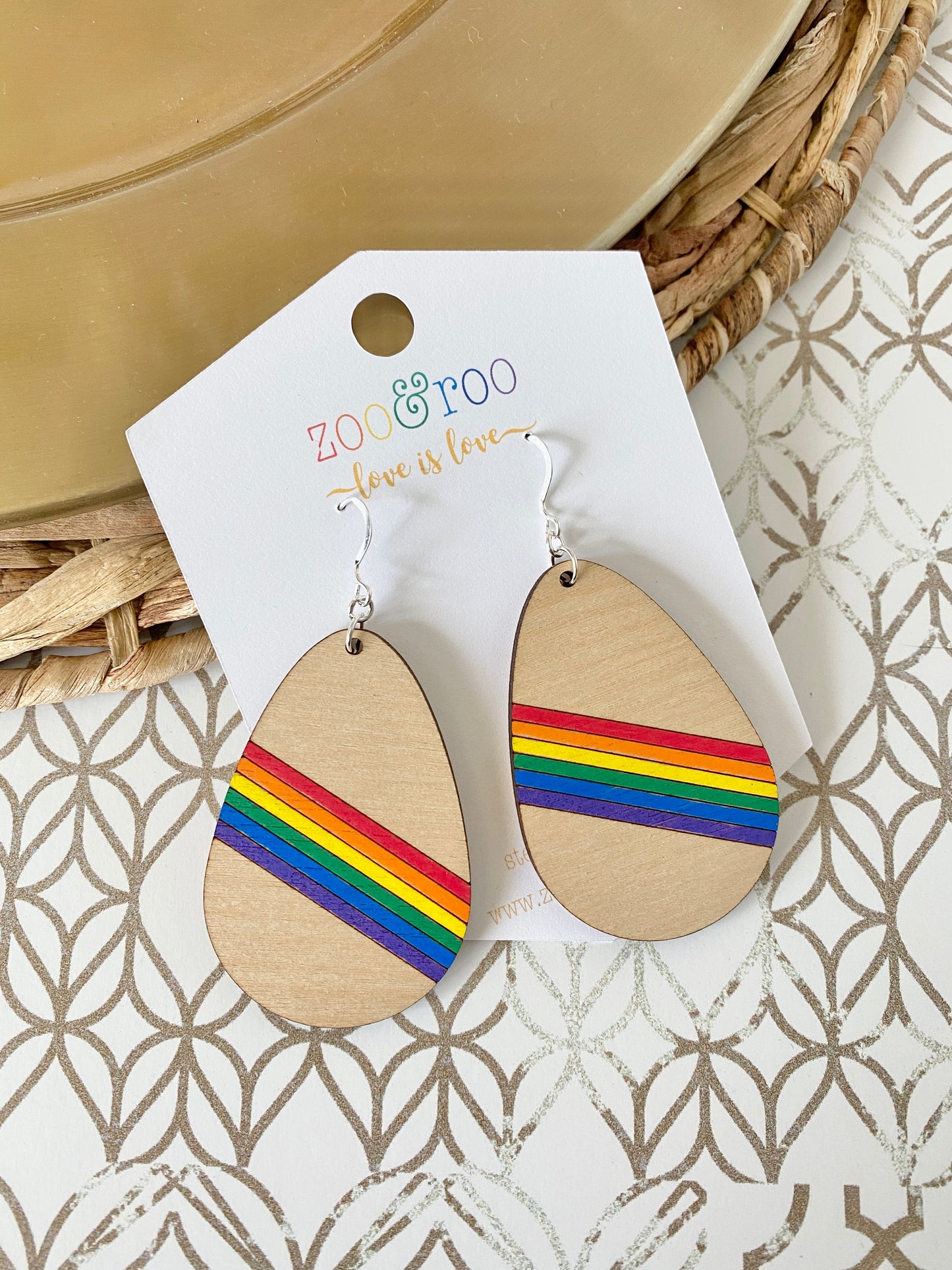 Rainbow Teardrop earrings